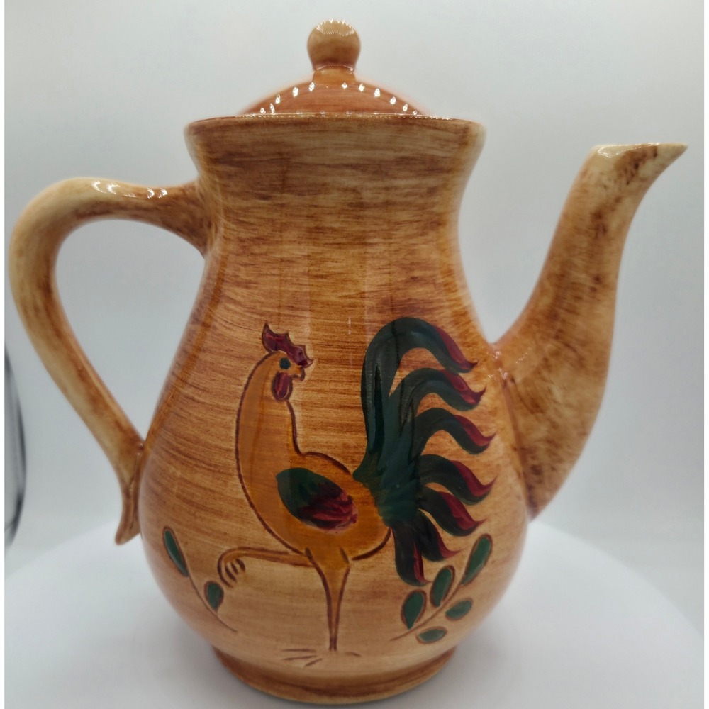 Vintage Pennsbury Pottery Primitive Farmhouse Hand Painted Coffee Server